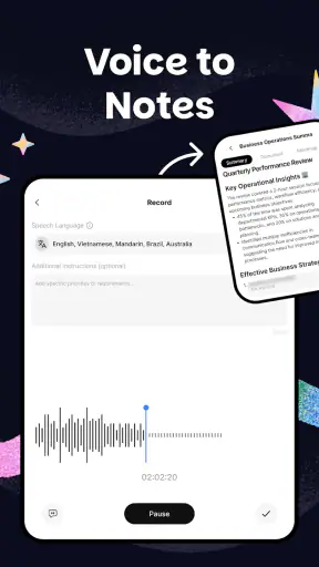 NoteX: Ghi chú & Họp AI screenshot