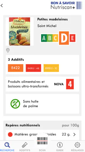 Nutriscan+ screenshot