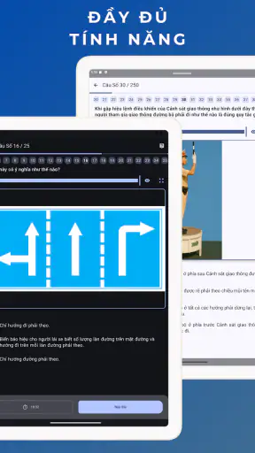 Ôn Thi 250 Câu GPLX A1 screenshot