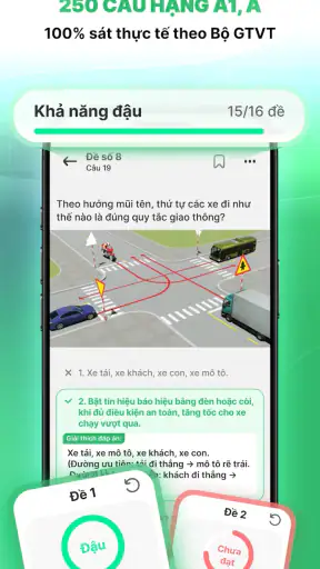 Ôn thi Bằng lái xe Hạng A, A1 screenshot