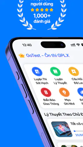 Ôn Thi GPLX 600 Câu - GoTest screenshot