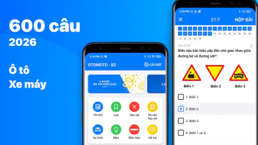 Ôn Thi GPLX 600 Câu Hỏi 2026 screenshot