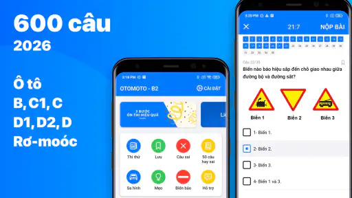 Ôn Thi GPLX 600 Câu Hỏi 2026 screenshot