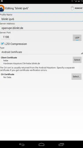 OpenVPN for Android screenshot