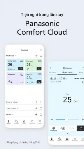 Panasonic Comfort Cloud screenshot