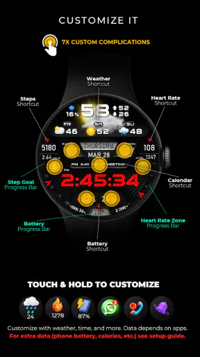 PER27 Digital Watch Face screenshot