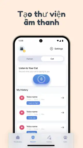 Phiên dịch tiếng mèo app screenshot