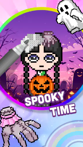 Pixel Number Cute Coloring screenshot