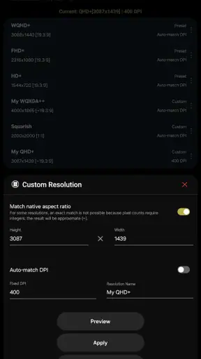 Pixels: Resolution+DPI Changer screenshot