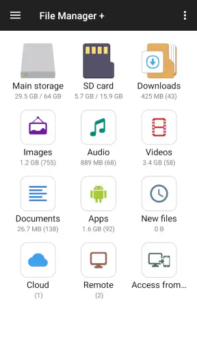 Quản lý tập tin screenshot