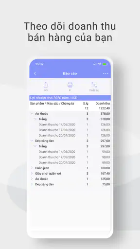 Quản lý Thu Chi, Kho, Bán Hàng screenshot
