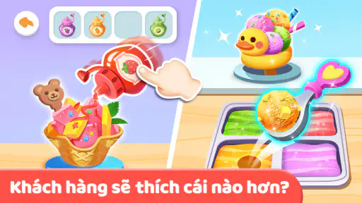 Quầy kem của Bé Gấu Trúc screenshot