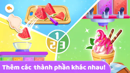 Quầy kem của Bé Gấu Trúc screenshot