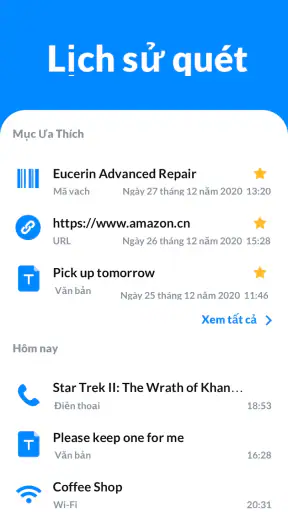 Quet Mã QR & Máy Quét Mã Vạch screenshot