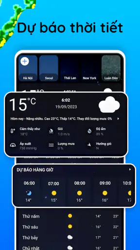Radar thời tiết trực tiếp screenshot