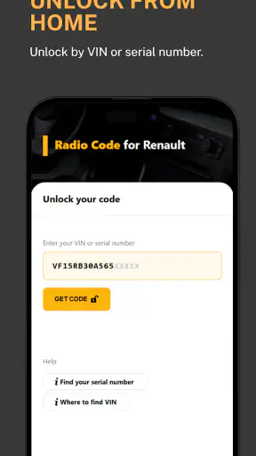 Radio Code for Renault screenshot