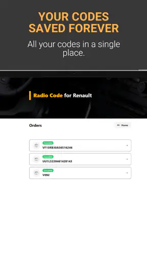 Radio Code for Renault screenshot