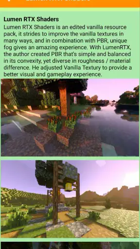 Realistic Shaders Mod cho MCPE screenshot