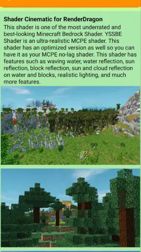 Realistic Shaders Mod cho MCPE screenshot