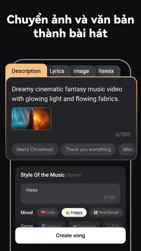 Rymo: Tạo Nhạc & Video bằng AI screenshot