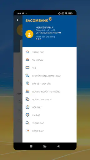 SACOMBANK mBanking screenshot