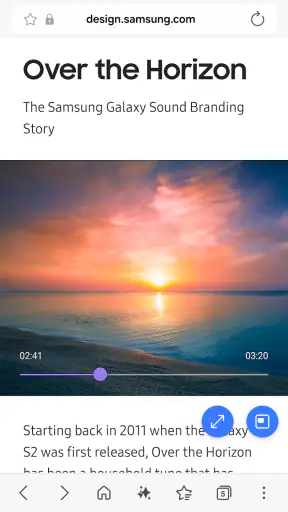 Samsung Internet Browser Beta screenshot