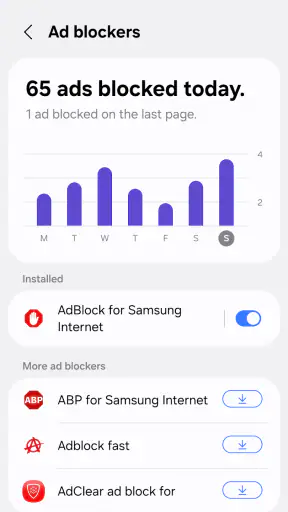 Samsung Internet Browser Beta screenshot