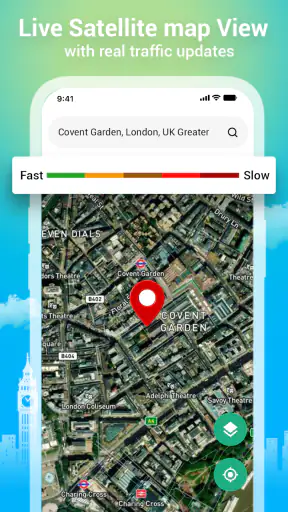 Satellite View GPS Navigation screenshot