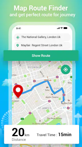 Satellite View GPS Navigation screenshot