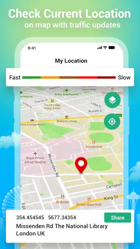 Satellite View GPS Navigation screenshot