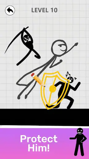 Save Stickman: Brain Draw Line screenshot