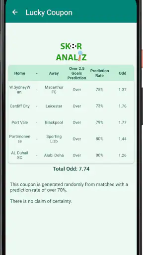 Score Analyze screenshot