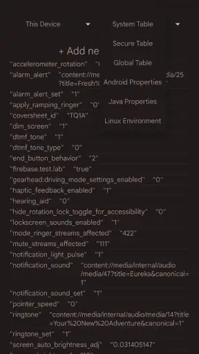 SetEdit SettingsDatabaseEditor screenshot