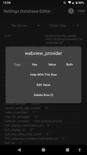 SetEdit SettingsDatabaseEditor screenshot