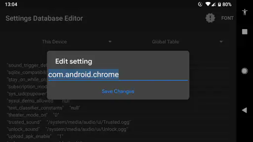SetEdit SettingsDatabaseEditor screenshot