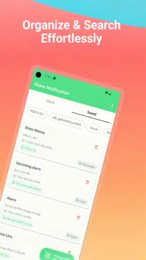 Share Notification screenshot