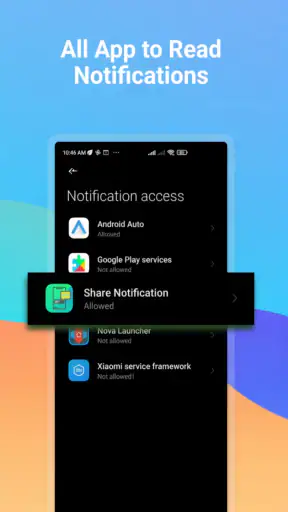 Share Notification screenshot