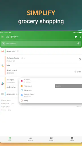 Shopium: Grocery Shopping List screenshot