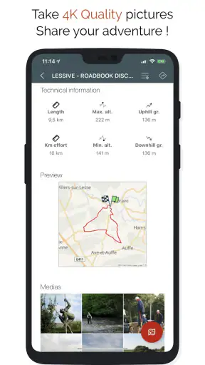 SityTrail hiking trail GPS screenshot