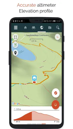 SityTrail hiking trail GPS screenshot