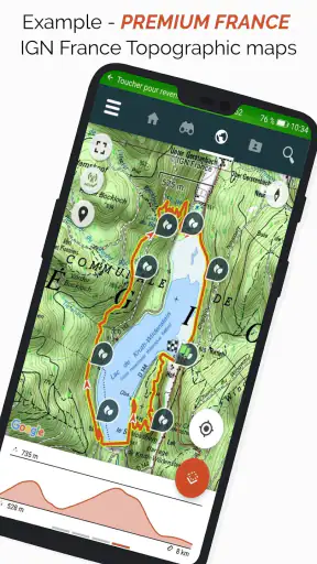 SityTrail hiking trail GPS screenshot