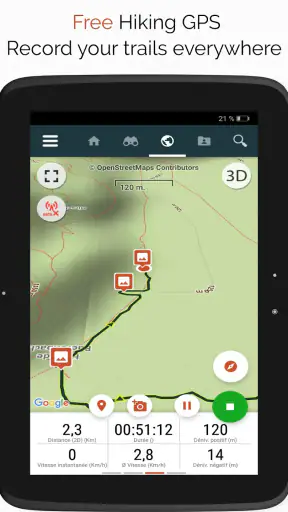 SityTrail hiking trail GPS screenshot