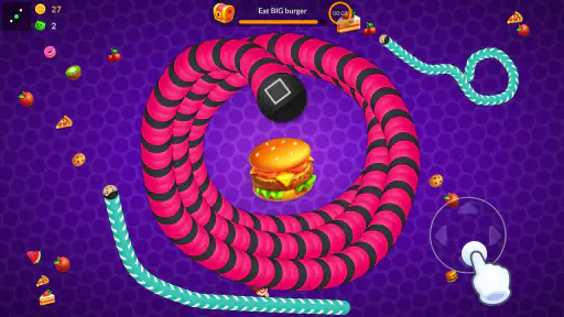 Snake vs Worms: Fun Zone .io screenshot
