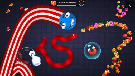 Snake vs Worms: Fun Zone .io screenshot