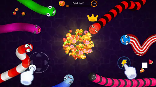 Snake vs Worms: Fun Zone .io screenshot
