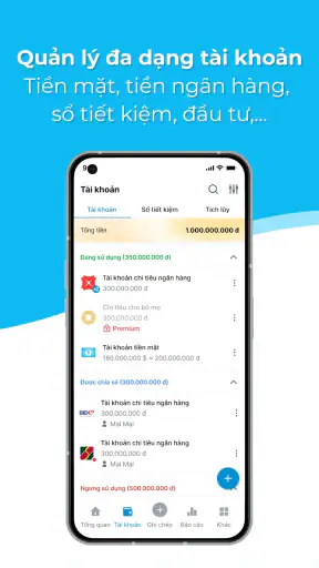 Sổ thu chi MISA: Quản lý tiền screenshot