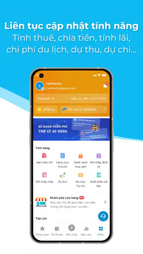Sổ thu chi MISA: Quản lý tiền screenshot