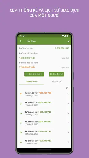 Sono: Theo dõi và Quản lý nợ screenshot