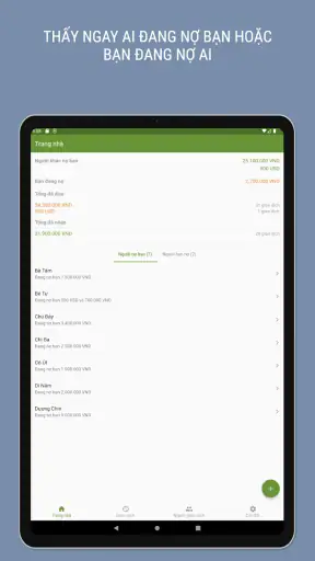 Sono: Theo dõi và Quản lý nợ screenshot