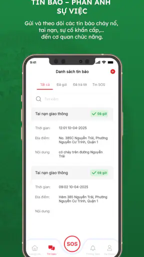 SOS An ninh trật tự - CATP HCM screenshot